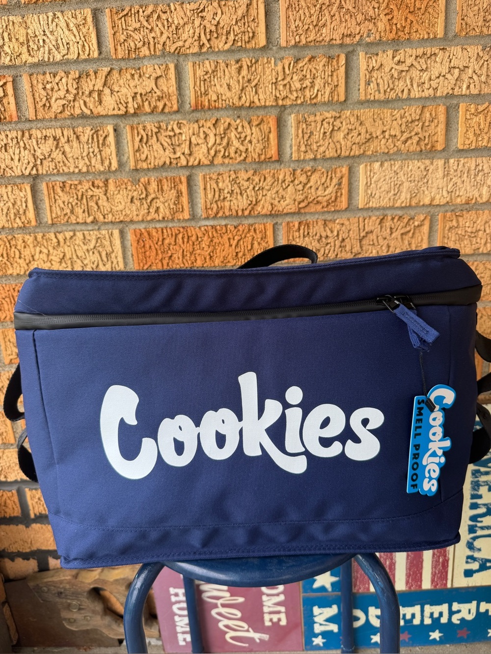 New Cookies Smell Proof / Water Proof Blue Cooler Bag 15”x11.5”